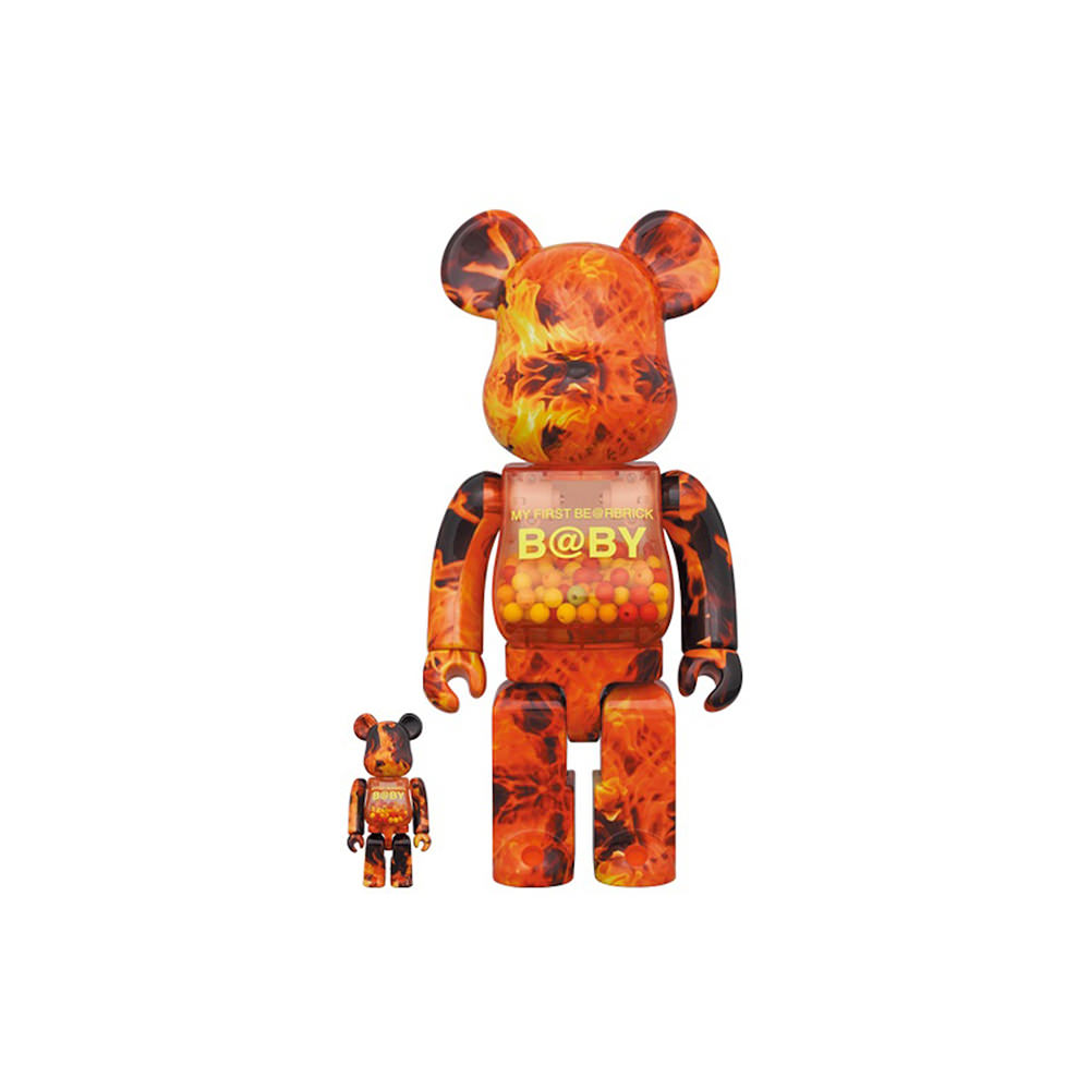 Bearbrick My First BaBy “Flame” 100% & 400% SetBearbrick My First