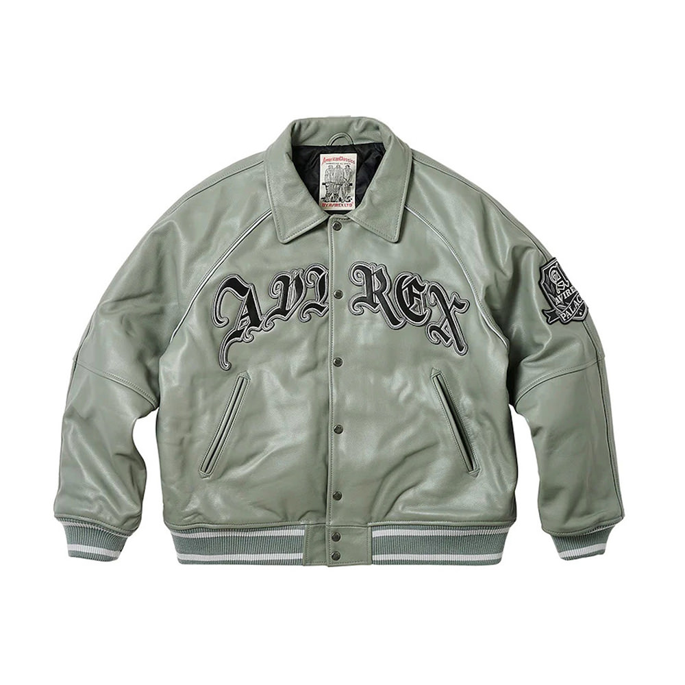 Palace Avirex Leather Jacket GreyPalace Avirex Leather Jacket Grey 