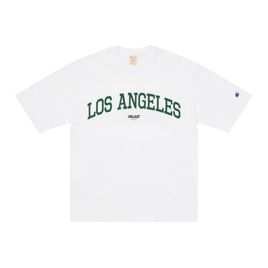 Palace Champion Los Angeles Shop T-shirt White