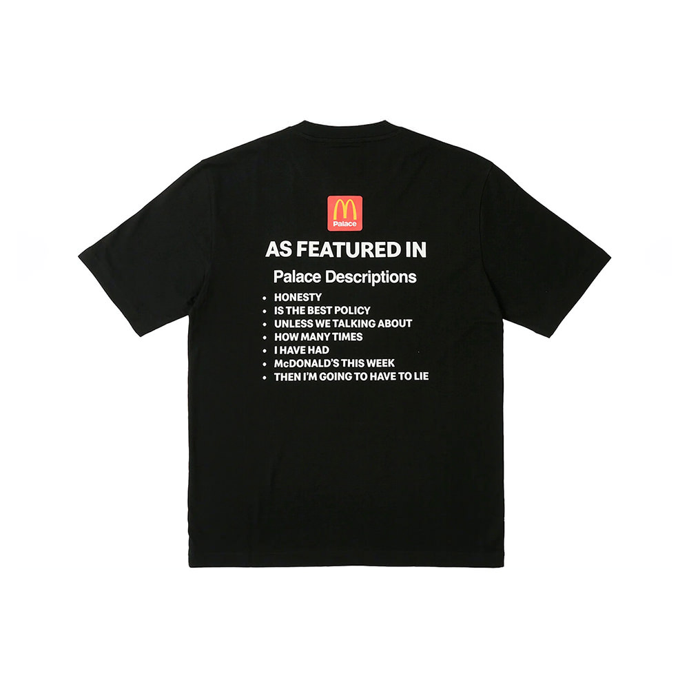 Palace x McDonald’s Description I T-shirt BlackPalace x McDonald's ...