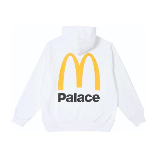 Palace x McDonald's Logo Hood White