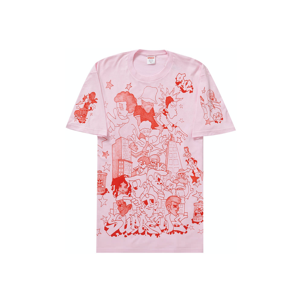 Supreme Downtown Tee Light PinkSupreme Downtown Tee Light Pink - OFour