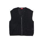 Supreme Dragon Zip Up Sweater Vest Black