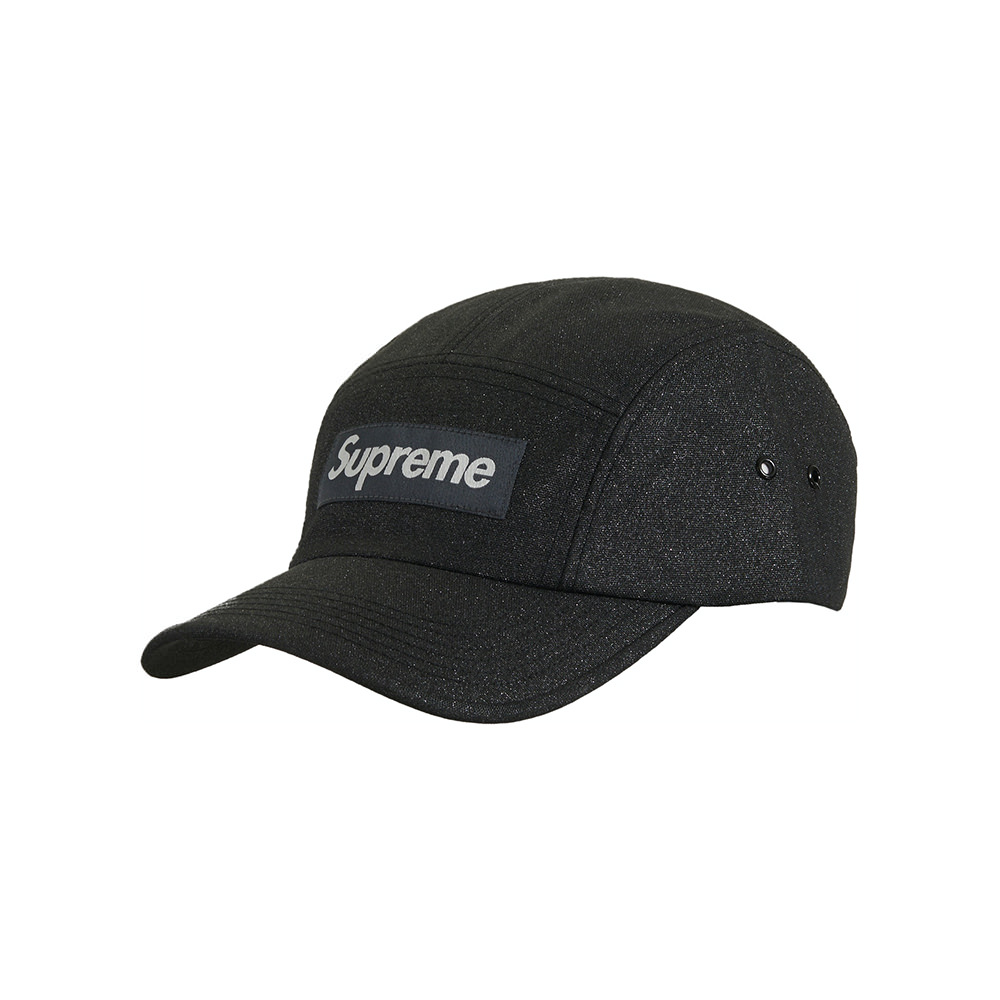 Supreme Glitter Cordura Camp Cap Black