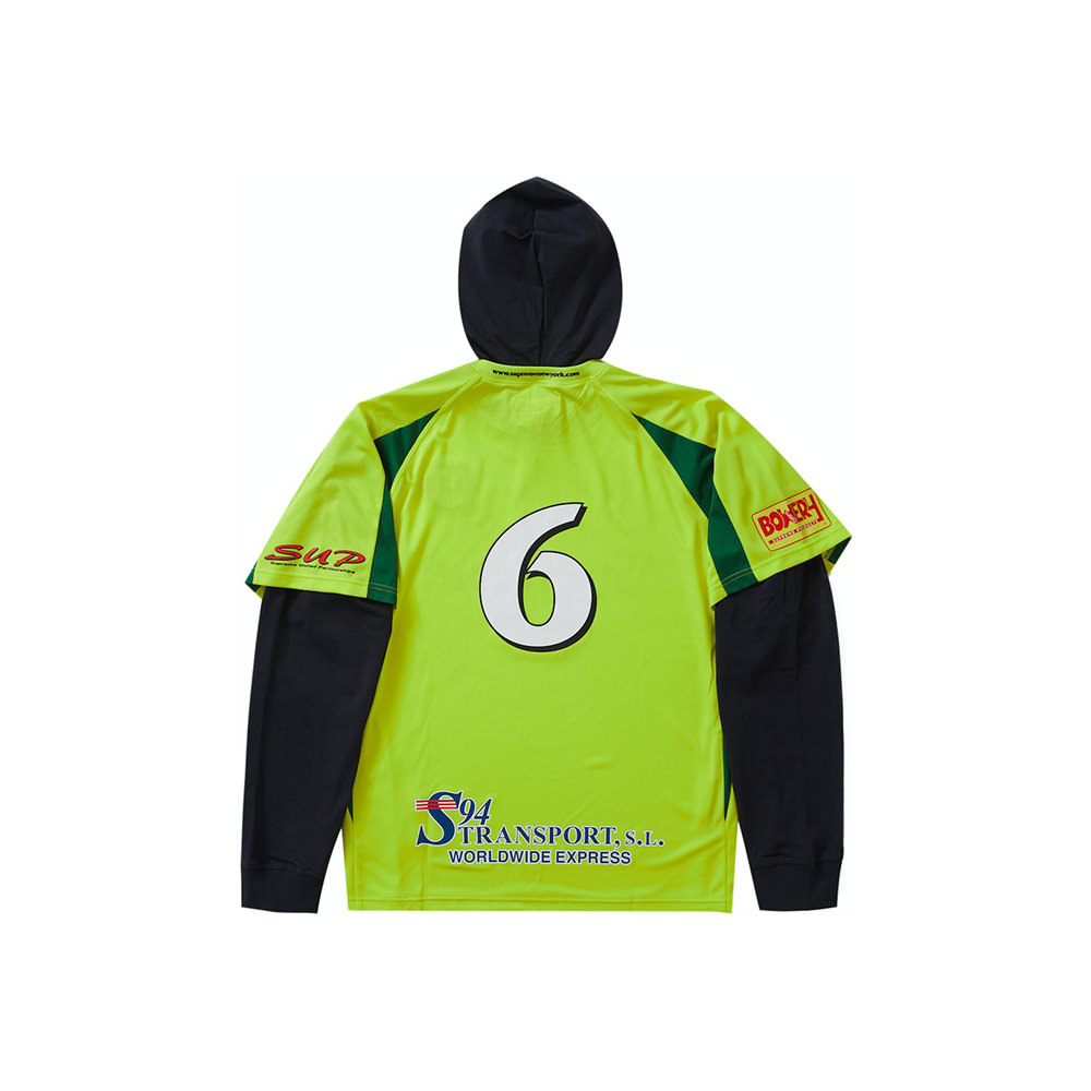 Supreme Hooded Soccer Jersey Bright Green