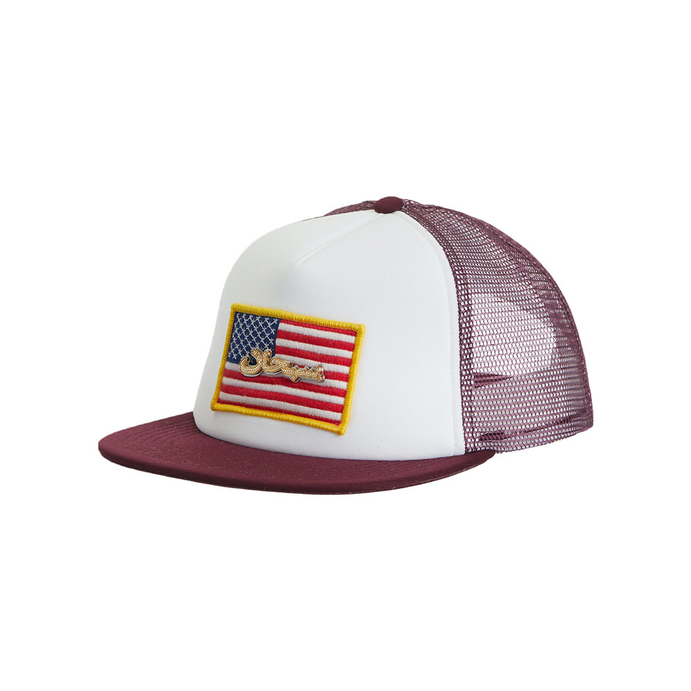 Supreme Name Plate Mesh Back 5-Panel Maroon