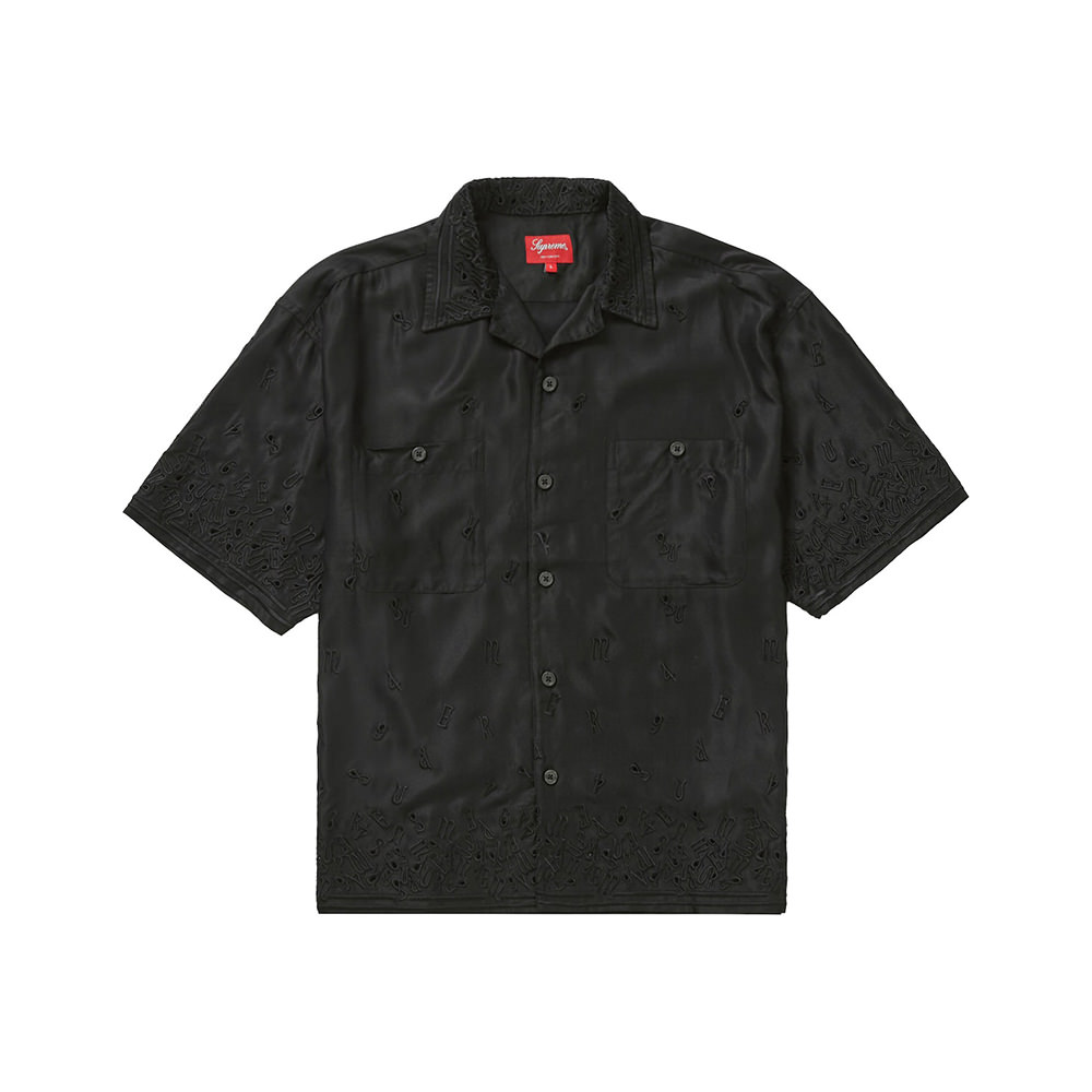 Supreme Nouveau Embroidered S/S Shirt Black