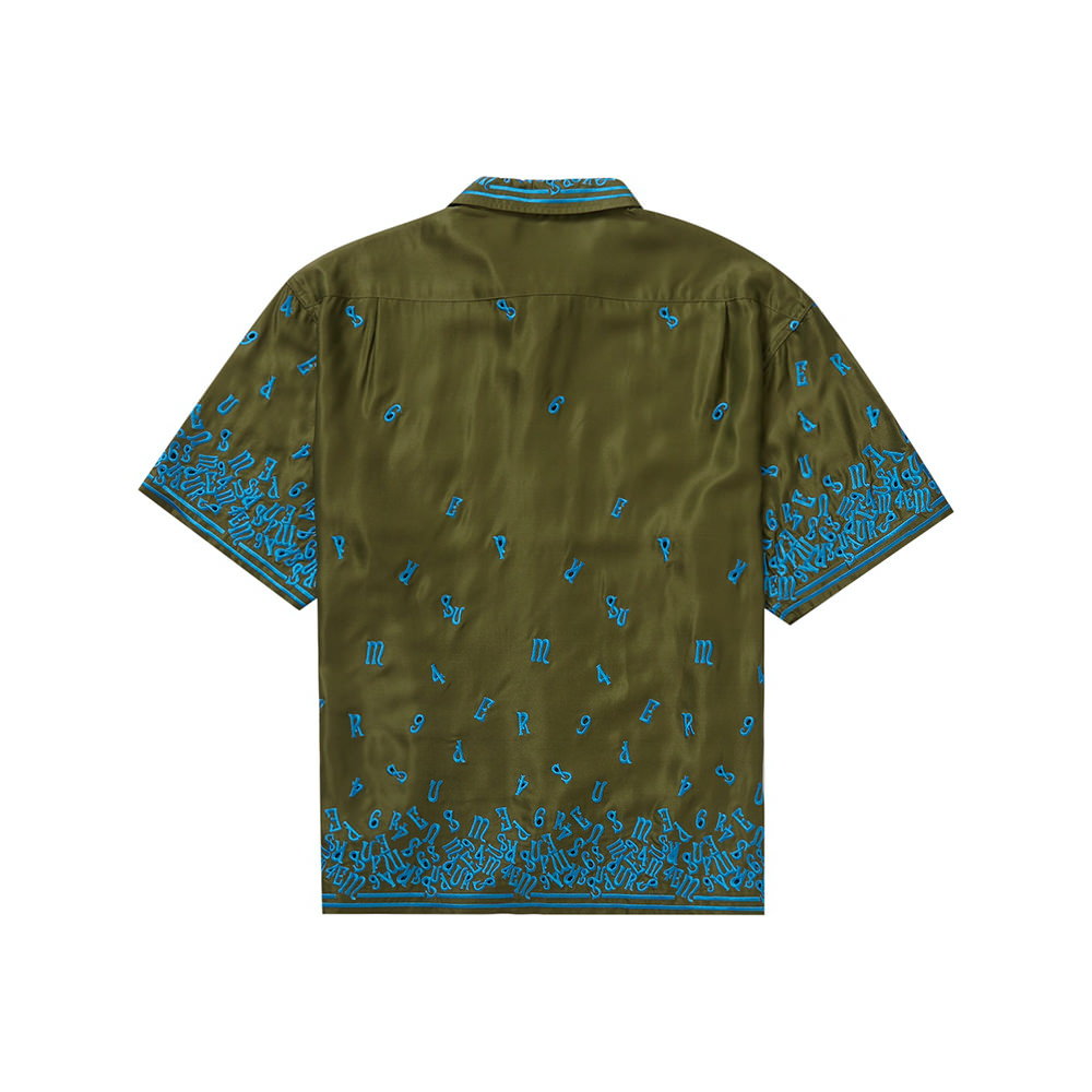 Supreme Nouveau Embroidered S/S Shirt Olive