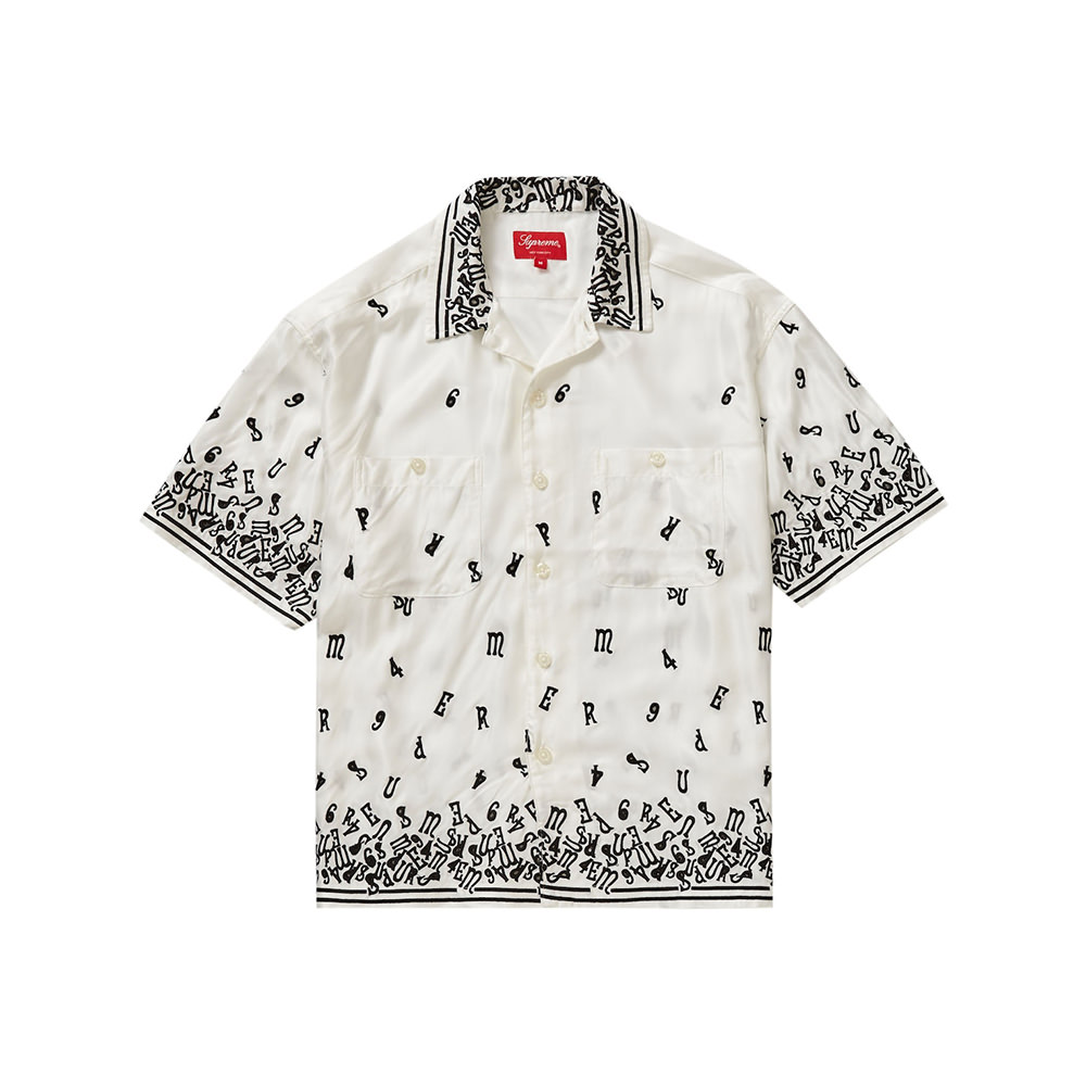 Supreme Nouveau Embroidered S/S Shirt WhiteSupreme Nouveau