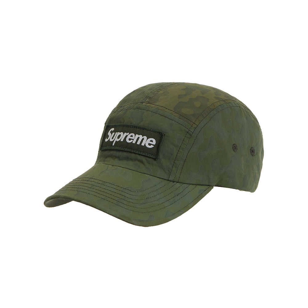 Supreme Overdyed Camo Nylon Camp Cap Green