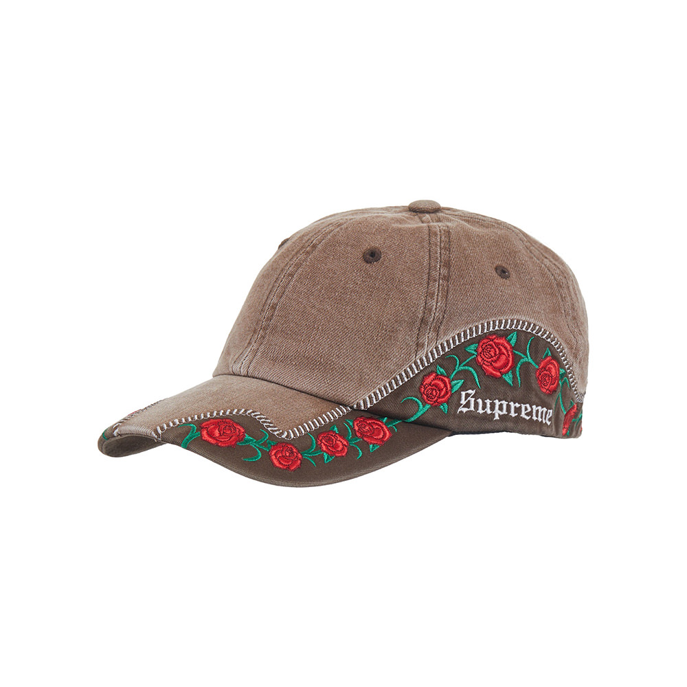 Supreme Roses 6-Panel Washed Brown