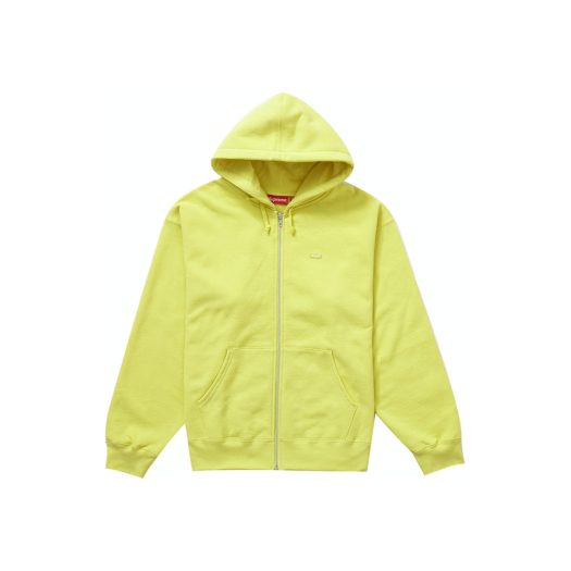 Supreme Small Box Zip Up Hooded Sweatshirt (FW23) Acid Yellow