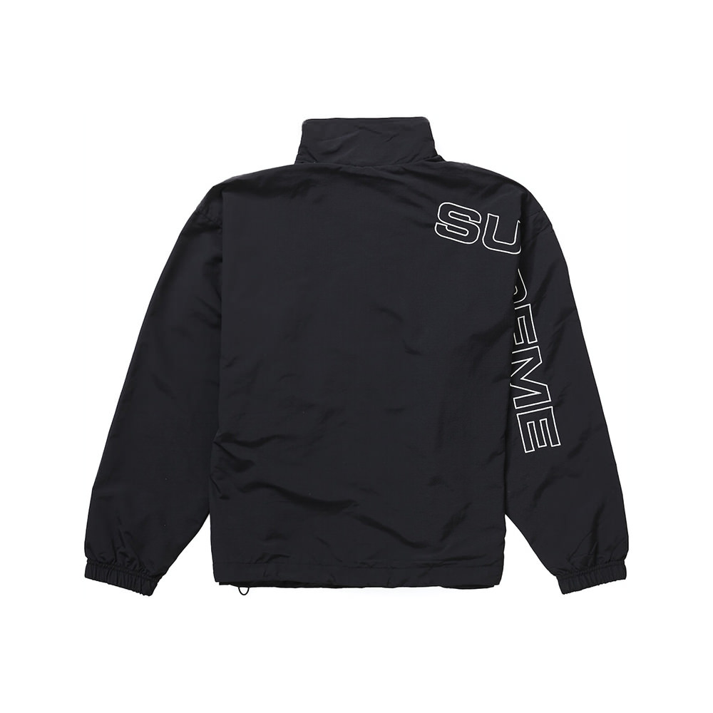 Supreme Spellout Embroidered Track Jacket BlackSupreme Spellout Embroidered  Track Jacket Black OFour