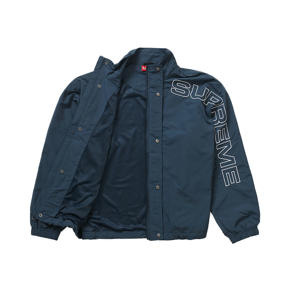 Supreme Spellout Embroidered Track Jacket Dark Blue