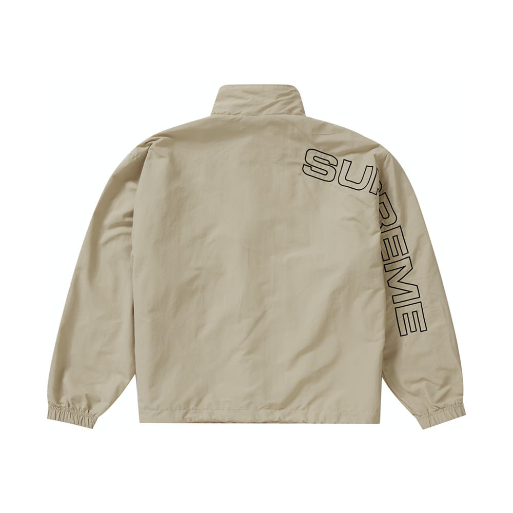 Supreme Spellout Embroidered Track Jacket Sand