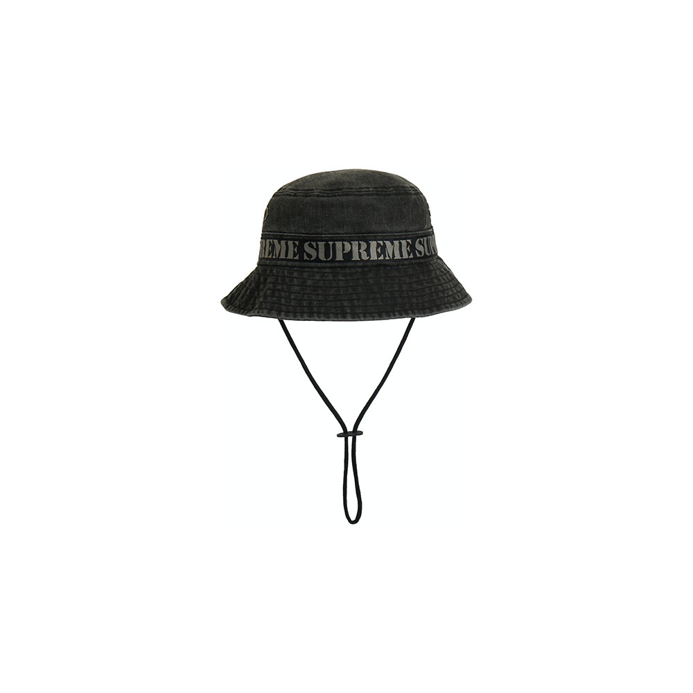 Supreme Stencil Webbing Boonie BlackSupreme Stencil Webbing Boonie 