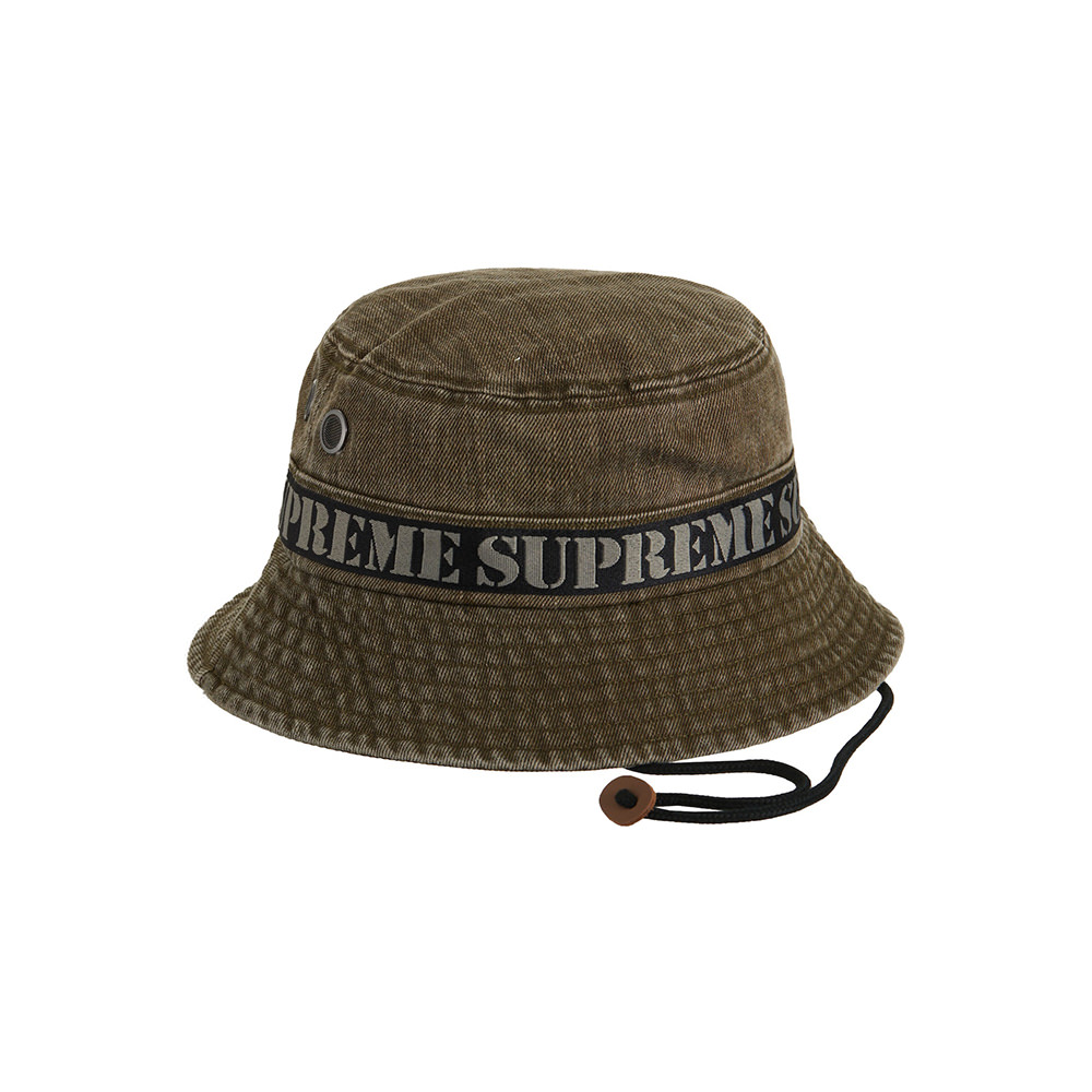 Supreme Stencil Webbing Boonie Olive