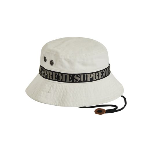 Supreme Stencil Webbing Boonie White