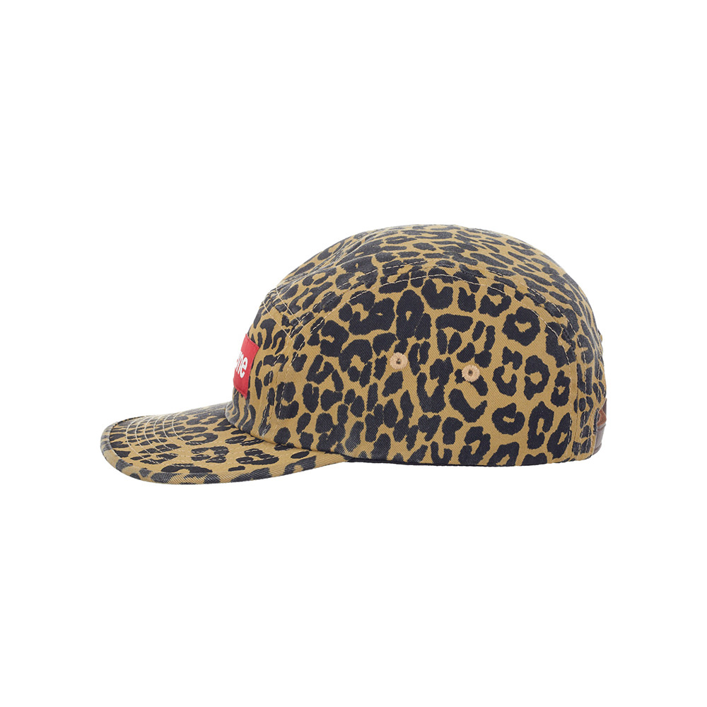 Supreme leopard cheap camp cap