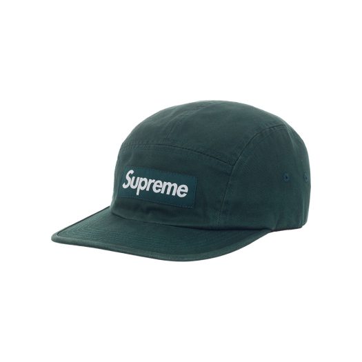 Supreme Washed Chino Twill Camp Cap (FW23) Pine Green