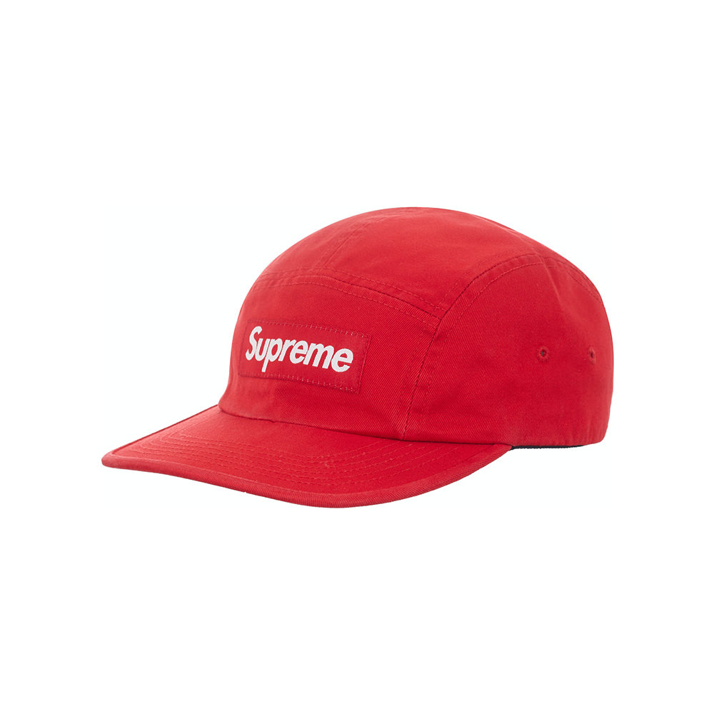 Supreme Washed Chino Twill Camp Cap (FW23) Red