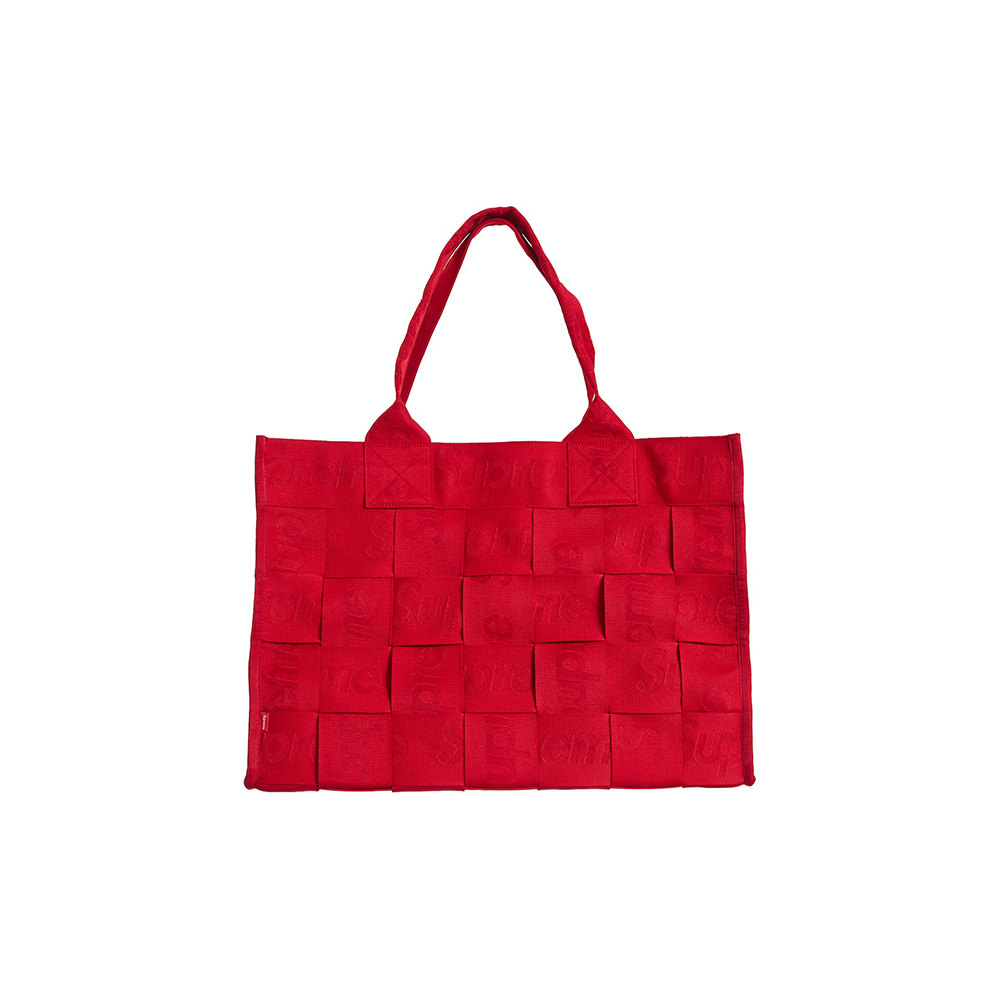 Supreme Woven Large Tote Bag Red