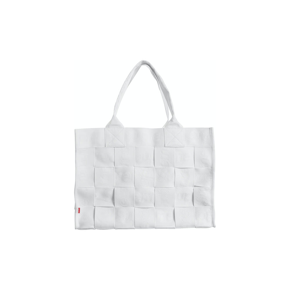 Supreme Woven Large Tote Bag White