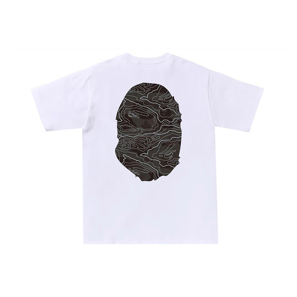 BAPE Layered Line Camo Big Ape Head Tee White/BlackBAPE Layered