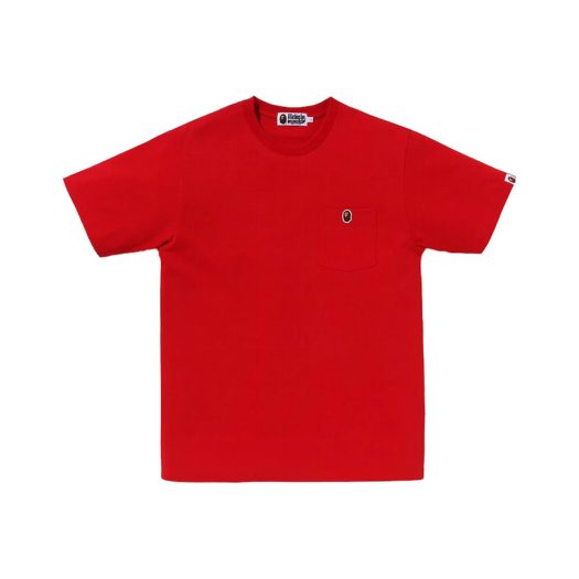 BAPE One Point Pocket Tee Red