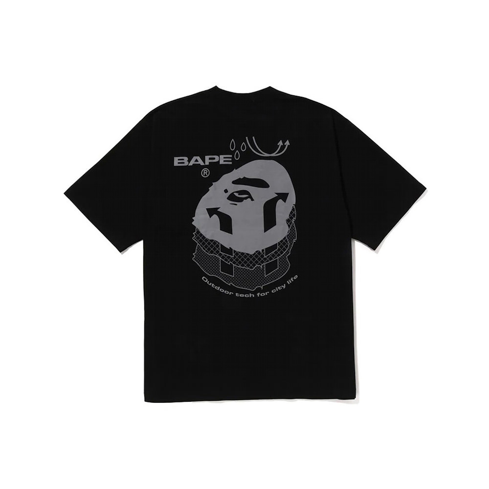 BAPE Reflective Print Tee BlackBAPE Reflective Print Tee Black - OFour