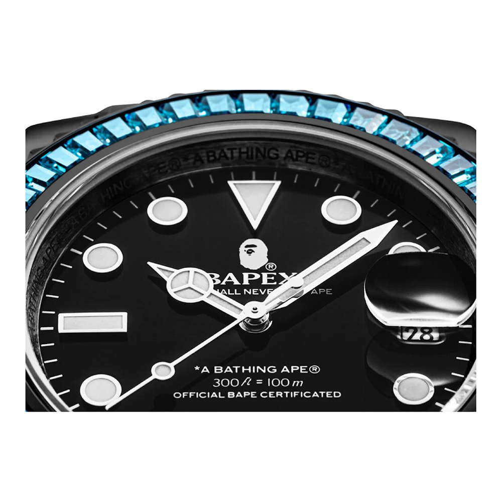 BAPE Type 1 BAPEX Crystal Stone Watch GreenBAPE Type 1 BAPEX