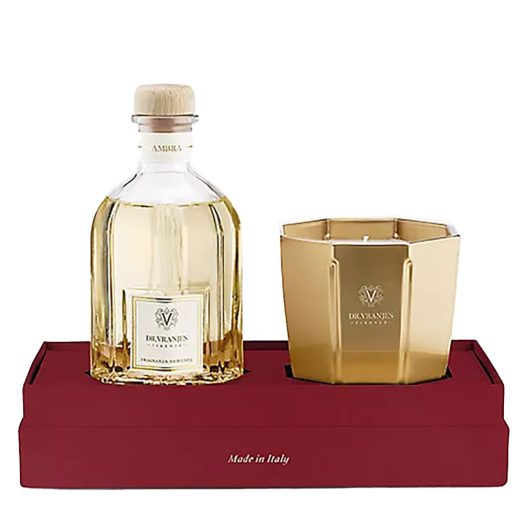 Ambra scented reed diffuser and candle gift set