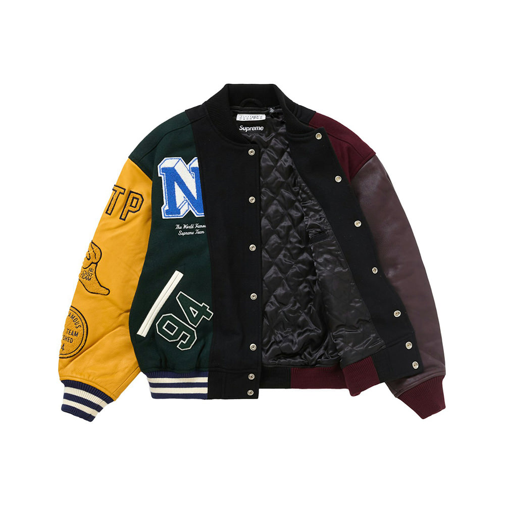 Supreme MM6 Maison Margiela Split Varsity Jacket MulticolorSupreme