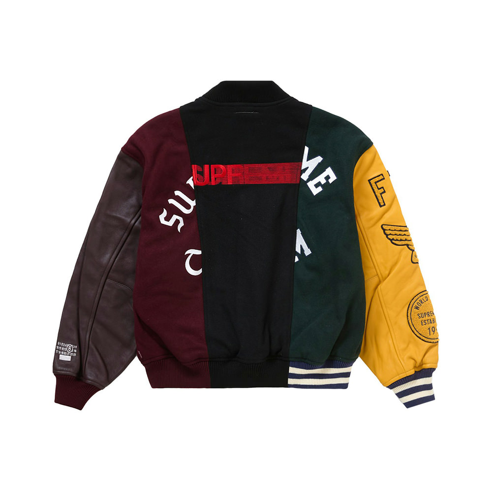 Supreme MM6 Maison Margiela Split Varsity Jacket MulticolorSupreme MM6 ...